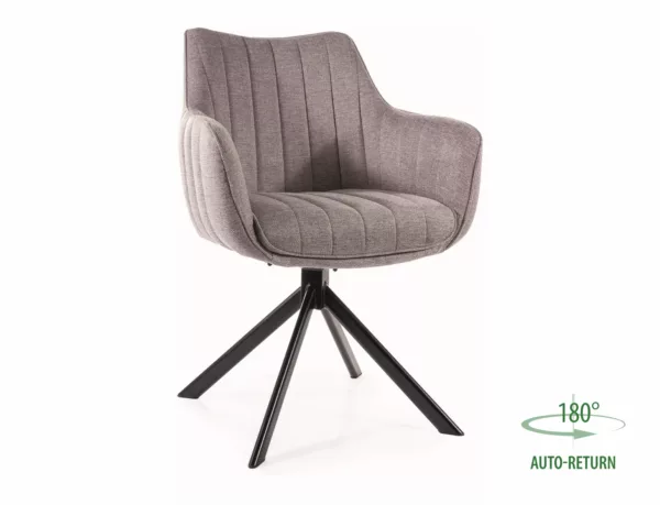 Кресло с кадифена тапицерия Azalia/  Азалия 119x92x71см – Сиво - Image 9