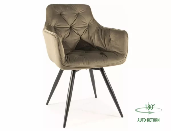 Стол Mango Velvet в цвят манго - Image 5