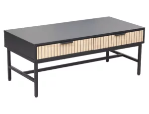 Правоъгълна холна маса с метална основа Mago/ Маго L1 100x48x40 – Дъб/Черен мат