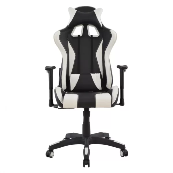 Геймърски офис стол Speed Black White PU 68,5 x 71,5 x 133,5 cm - Image 3