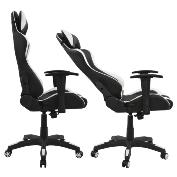 Геймърски офис стол Speed Black White PU 68,5 x 71,5 x 133,5 cm - Image 4