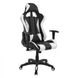Геймърски офис стол Speed Black White PU 68,5 x 71,5 x 133,5 cm
