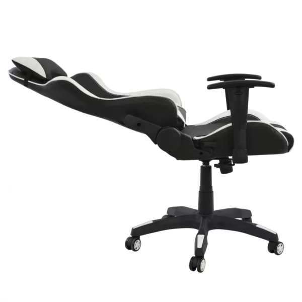 Геймърски офис стол Speed Black White PU 68,5 x 71,5 x 133,5 cm - Image 5