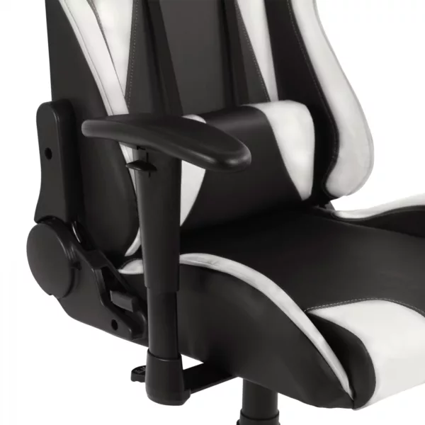 Геймърски офис стол Speed Black White PU 68,5 x 71,5 x 133,5 cm - Image 9