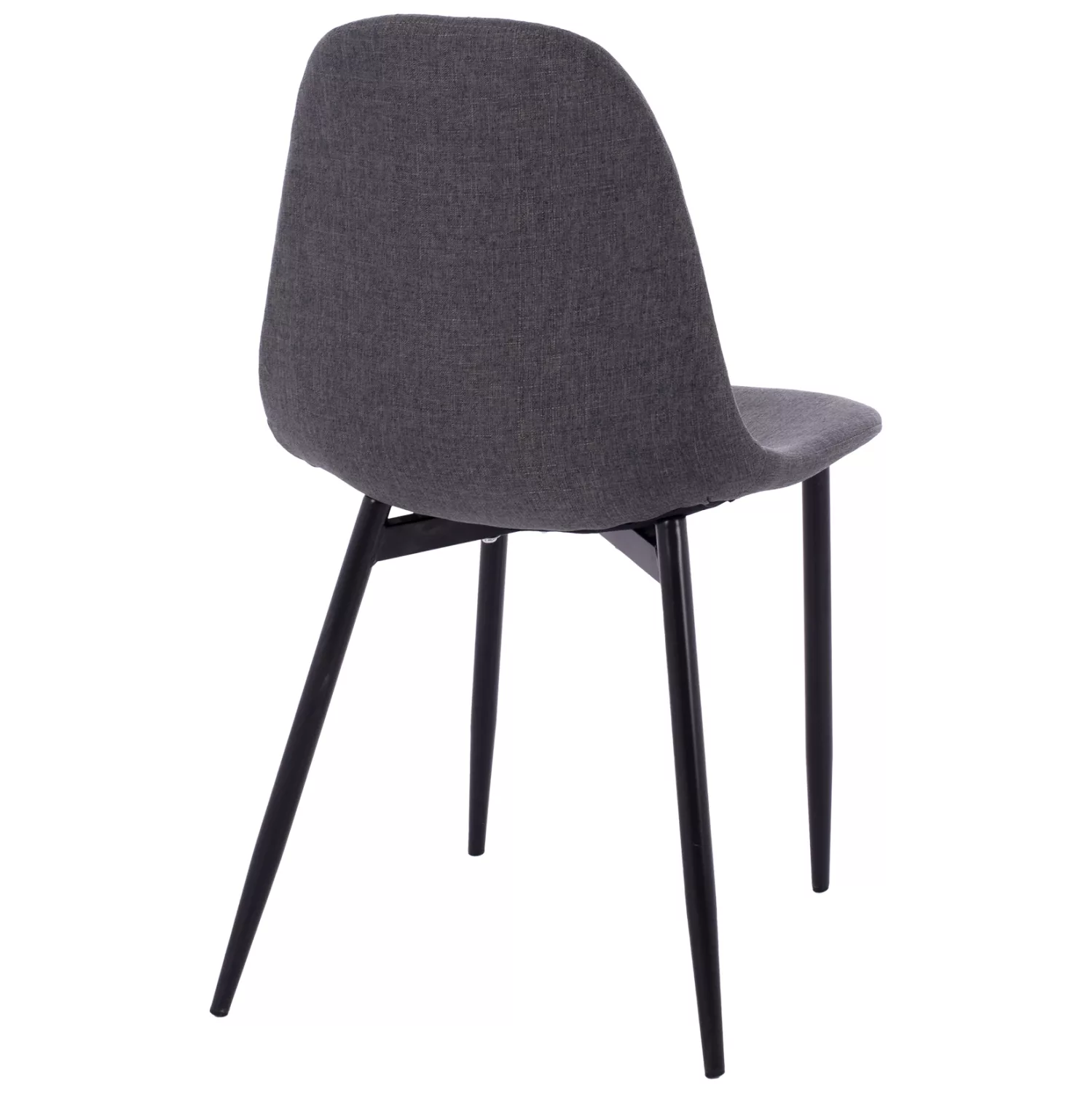 Елегантен трапезен стол с метални крака Leonardo/Леонардо 43,5x59x84 см - Тъмносив плат - Image 5