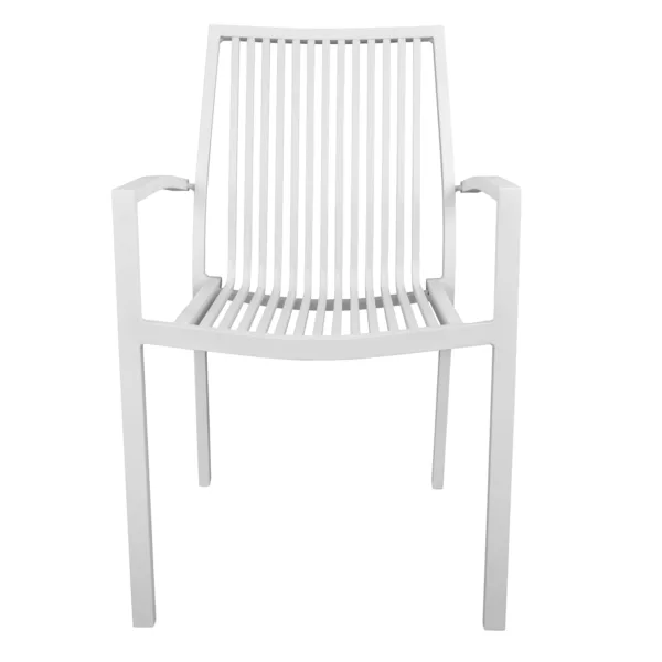 Алуминиев стол BRONCA/БРОНКА 54,2x59x83,5 - Бял - Image 3