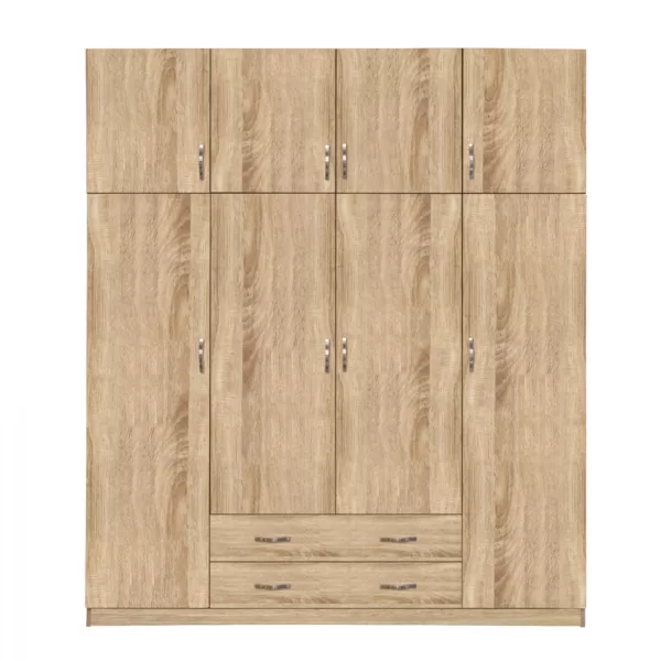 Гардероб с 4 врати и надстройка 200x240x55.5 с 2 чекмеджета - Sonama