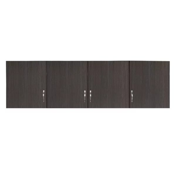 Четирикрилен гардероб Loft/Лофт Zebrano 200x55.5x60 - Черен