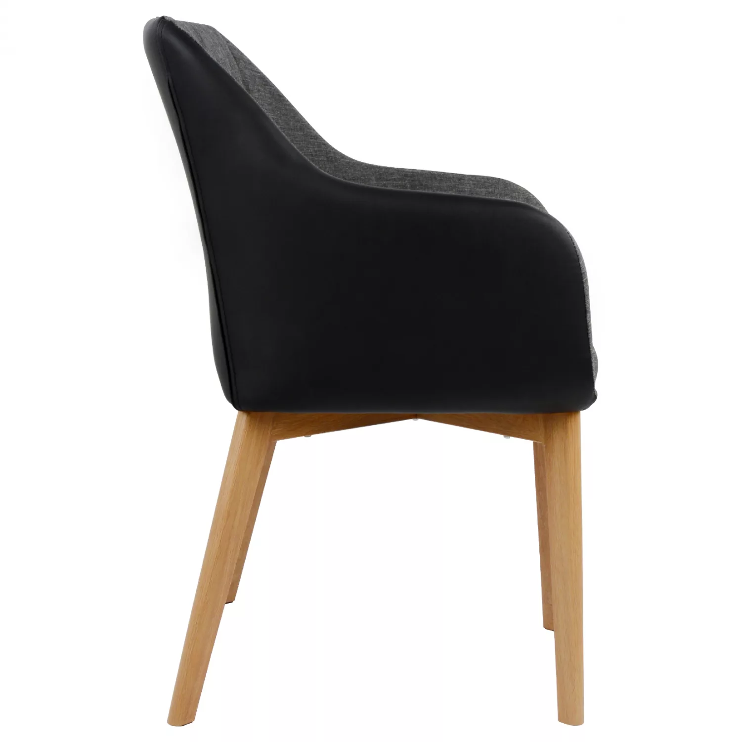 Изискано кресло Bristol 57x59x86 - Тъмно сиво и черно - Image 3