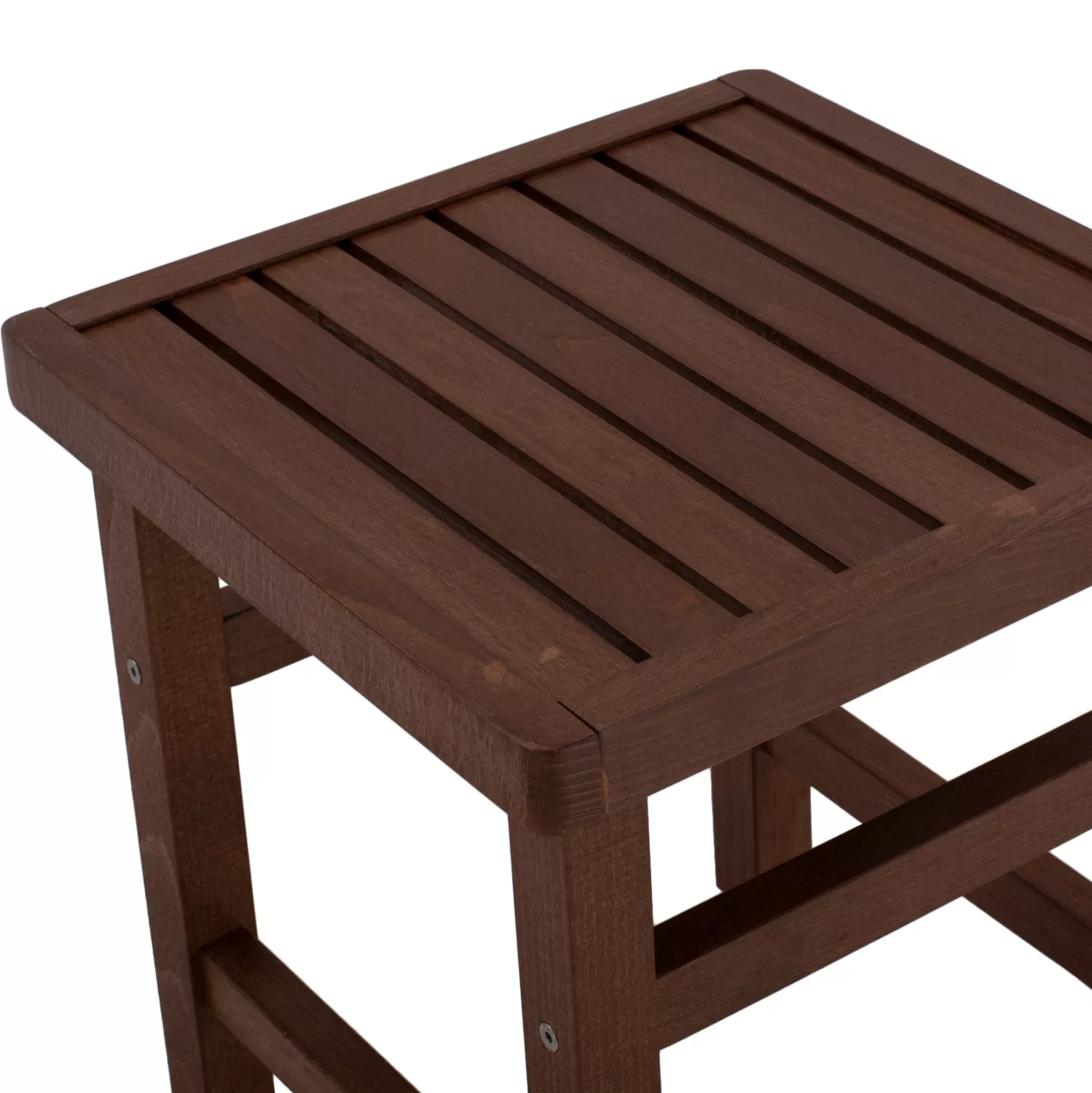 Стол-маса от орех Koli 40x40 - Кафяв - Image 4