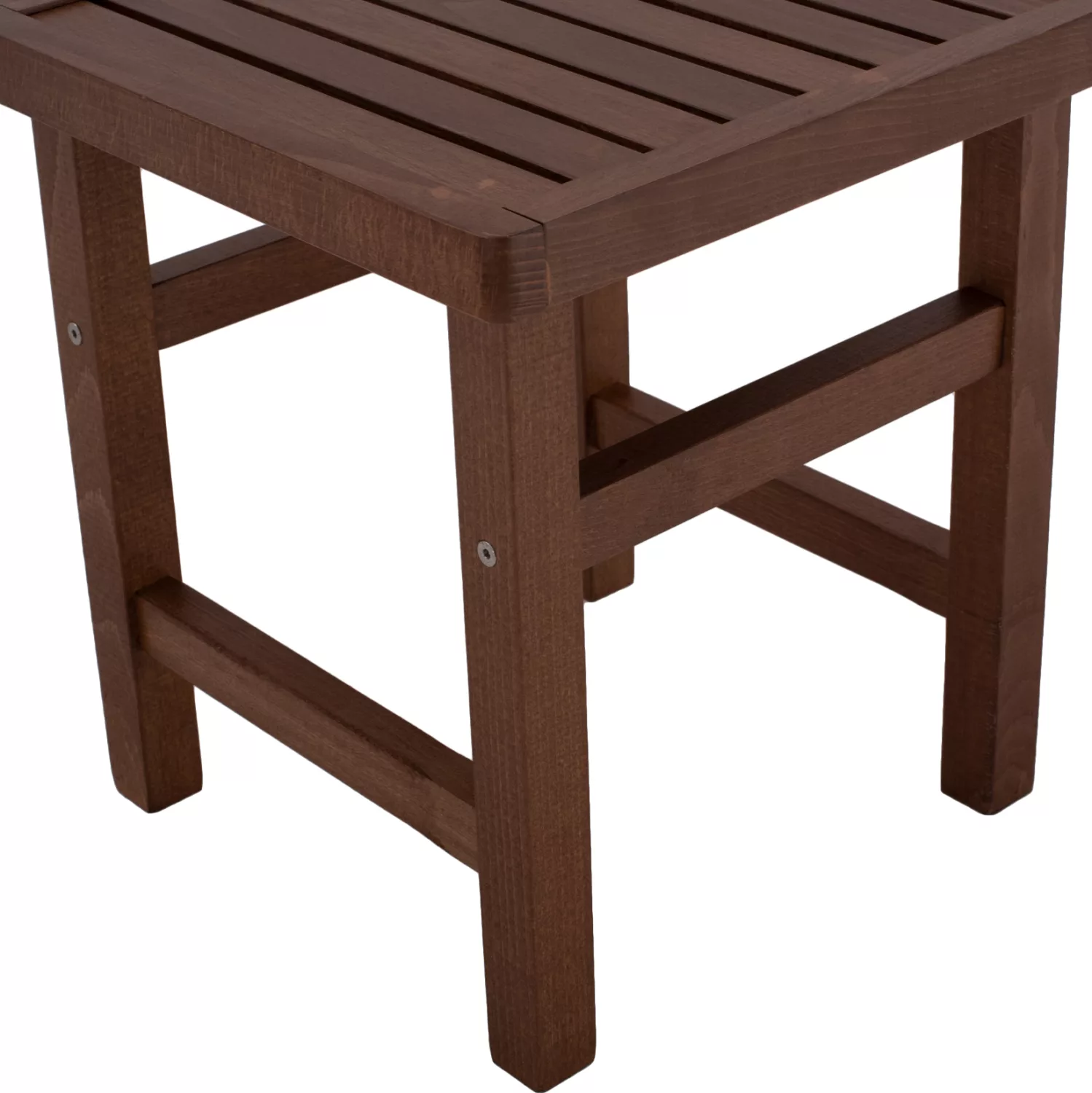 Стол-маса от орех Koli 40x40 - Кафяв - Image 5